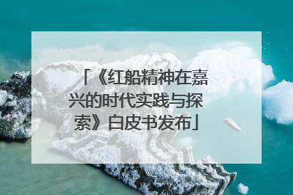 《红船精神在嘉兴的时代实践与探索》白皮书发布