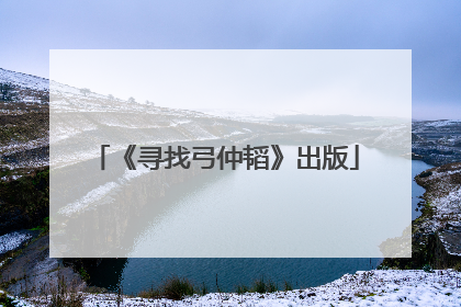 《寻找弓仲韬》出版