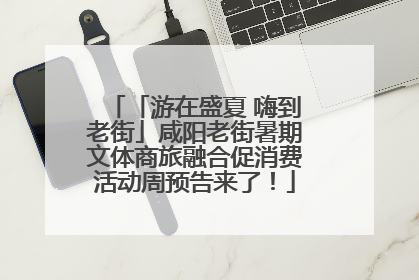 「游在盛夏 嗨到老街」咸阳老街暑期文体商旅融合促消费活动周预告来了！