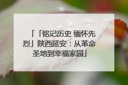 「铭记历史 缅怀先烈」陕西延安：从革命圣地到幸福家园