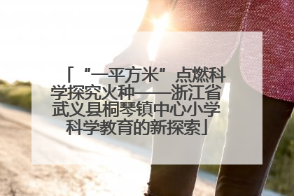 “一平方米”点燃科学探究火种——浙江省武义县桐琴镇中心小学科学教育的新探索