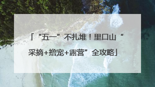 “五一”不扎堆！里口山“采摘+撸宠+露营”全攻略