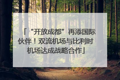 “开放成都”再添国际伙伴！双流机场与比利时机场达成战略合作