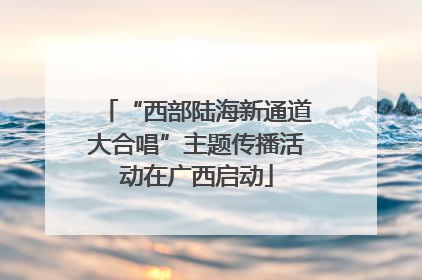 “西部陆海新通道大合唱”主题传播活动在广西启动