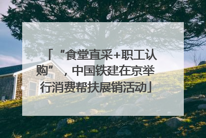 “食堂直采+职工认购”，中国铁建在京举行消费帮扶展销活动