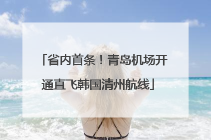 省内首条！青岛机场开通直飞韩国清州航线