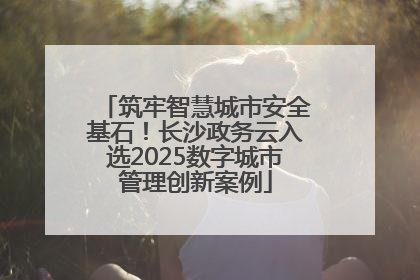 筑牢智慧城市安全基石！长沙政务云入选2025数字城市管理创新案例