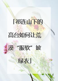 祁连山下的高台如何让荒漠“服软”披绿衣