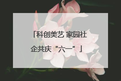 科创美艺 家园社企共庆“六一”