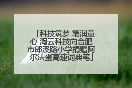 科技筑梦 笔润童心 淘云科技向合肥市郎溪路小学捐赠阿尔法蛋高速词典笔