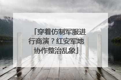 穿着仿制军服进行商演？红安军地协作整治乱象