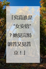 究竟谁是“女安倍”？她见完特朗普又见普京！