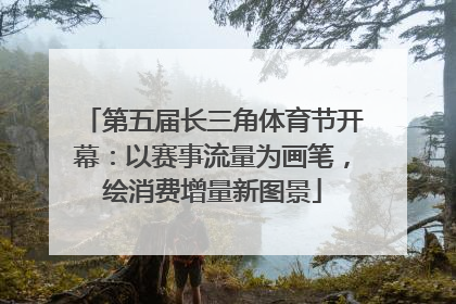 第五届长三角体育节开幕：以赛事流量为画笔，绘消费增量新图景