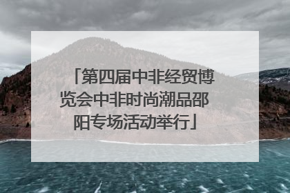 第四届中非经贸博览会中非时尚潮品邵阳专场活动举行