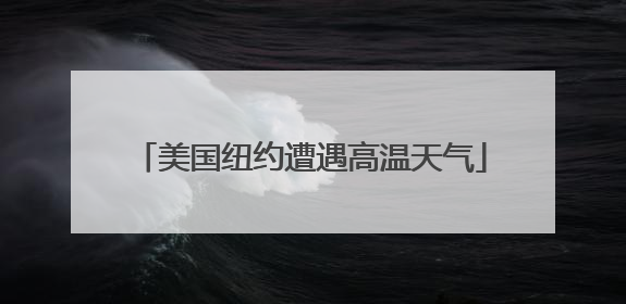 美国纽约遭遇高温天气
