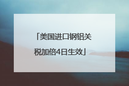 美国进口钢铝关税加倍4日生效