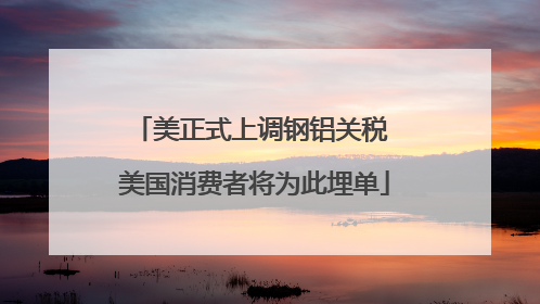 美正式上调钢铝关税 美国消费者将为此埋单