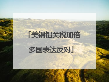 美钢铝关税加倍 多国表达反对