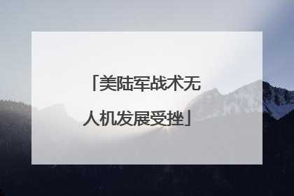 美陆军战术无人机发展受挫