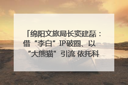 绵阳文旅局长窦建磊：借“李白”IP破圈、以“大熊猫”引流 依托科技优势绽放城市文旅魅力｜文旅局长说