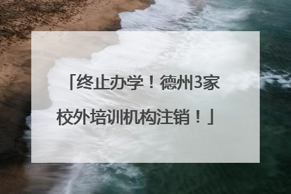 终止办学！德州3家校外培训机构注销！