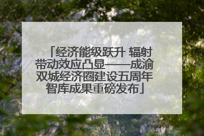 经济能级跃升 辐射带动效应凸显——成渝双城经济圈建设五周年智库成果重磅发布