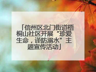 信州区北门街道梧桐山社区开展“珍爱生命，谨防溺水”主题宣传活动