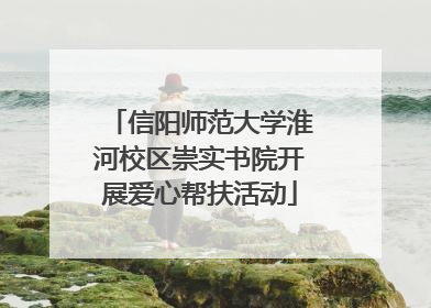 信阳师范大学淮河校区崇实书院开展爱心帮扶活动