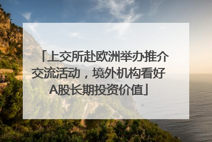 上交所赴欧洲举办推介交流活动，境外机构看好A股长期投资价值