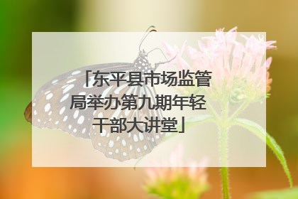 东平县市场监管局举办第九期年轻干部大讲堂