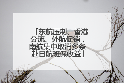 东航压制、香港分流、外航促销，南航集中取消多条赴日航班保收益