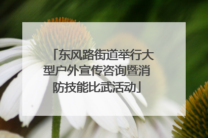东风路街道举行大型户外宣传咨询暨消防技能比武活动