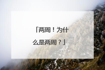 两周！为什么是两周？