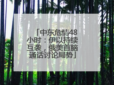中东危情48小时：伊以持续互袭，俄美首脑通话讨论局势