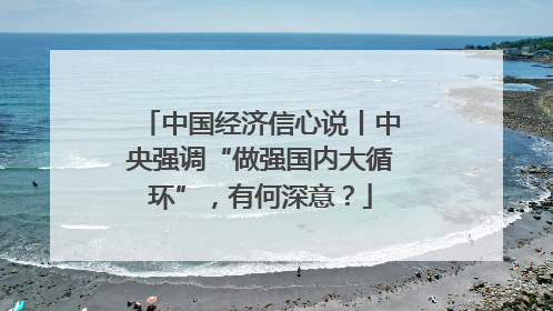 中国经济信心说丨中央强调“做强国内大循环”，有何深意？