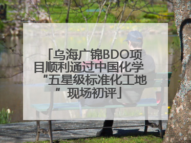 乌海广锦BDO项目顺利通过中国化学“五星级标准化工地”现场初评