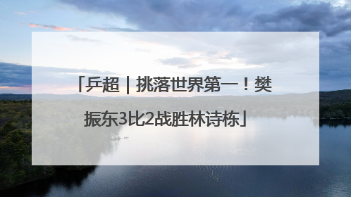 乒超｜挑落世界第一！樊振东3比2战胜林诗栋