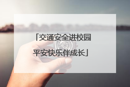 交通安全进校园 平安快乐伴成长