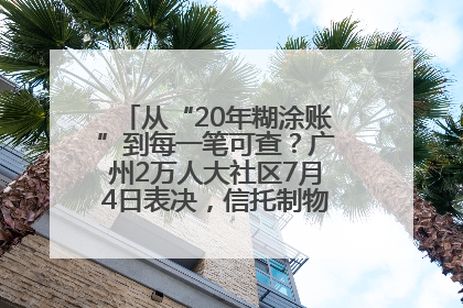 从“20年糊涂账”到每一笔可查？广州2万人大社区7月4日表决，信托制物业如何取“信”？