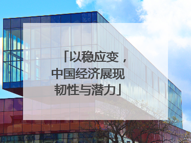 以稳应变，中国经济展现韧性与潜力
