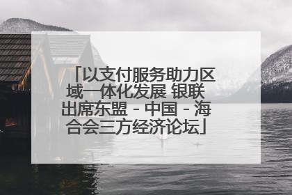 以支付服务助力区域一体化发展 银联出席东盟－中国－海合会三方经济论坛