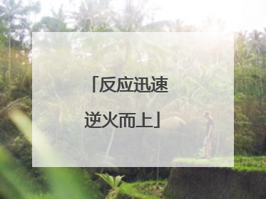 反应迅速 逆火而上
