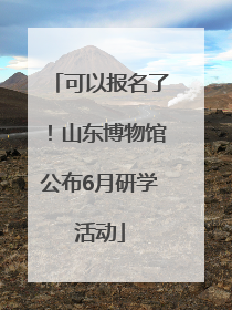 可以报名了！山东博物馆公布6月研学活动
