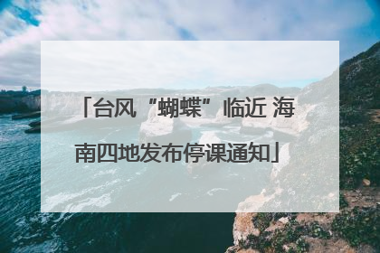 台风“蝴蝶”临近 海南四地发布停课通知