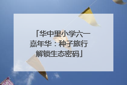 华中里小学六一嘉年华：种子旅行解锁生态密码