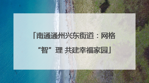 南通通州兴东街道：网格“智”理 共建幸福家园