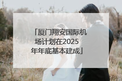 厦门翔安国际机场计划在2025年年底基本建成