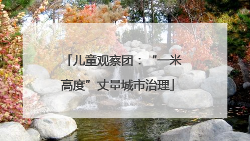 儿童观察团：“一米高度”丈量城市治理