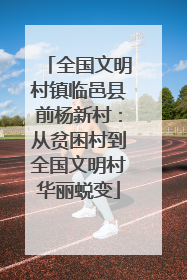 全国文明村镇临邑县前杨新村：从贫困村到全国文明村华丽蜕变