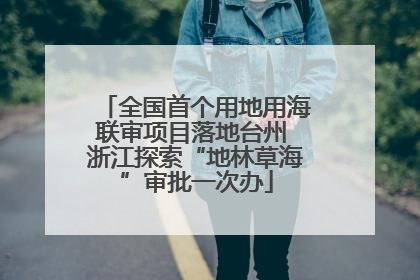 全国首个用地用海联审项目落地台州 浙江探索“地林草海”审批一次办